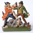 Der Ärztestreit. Kampf zwischen Homöopathie und Allopathie. Relieffigur von Anton Sohn (1769-1841).